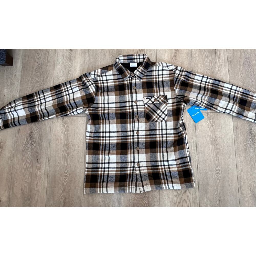 Columbia Men's Hill View Plaid Fleece Shirt Jacket Size Medium NWT